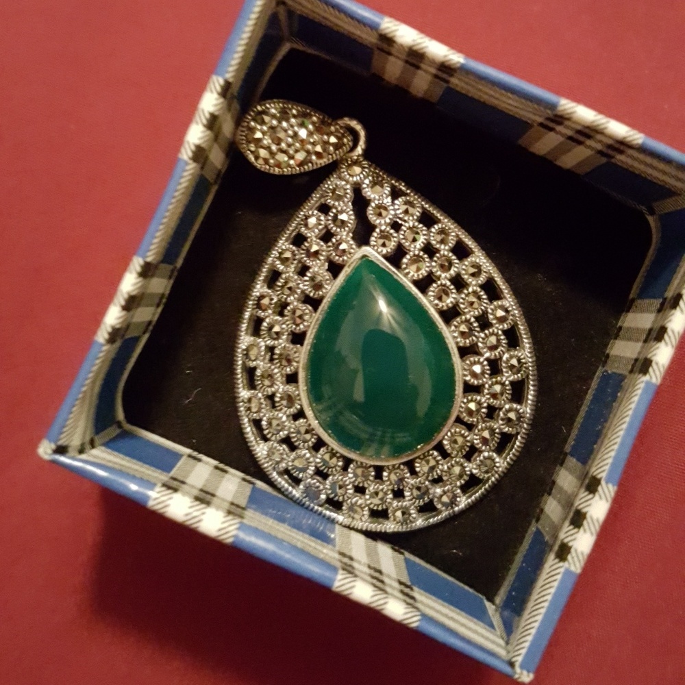 Sterling Silver Marcasite Pendant